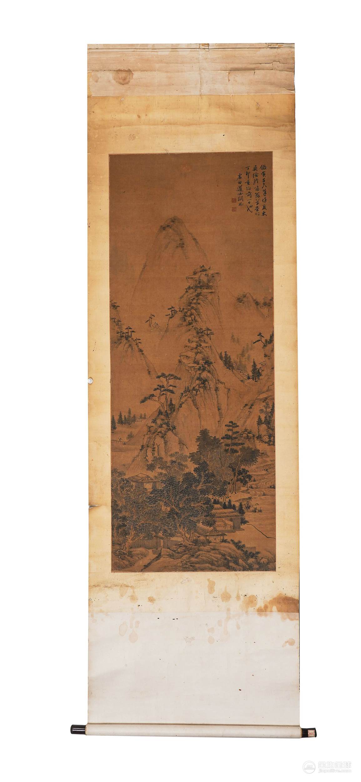 关思（明） 仿黄子久夏木垂阴图轴 图片3