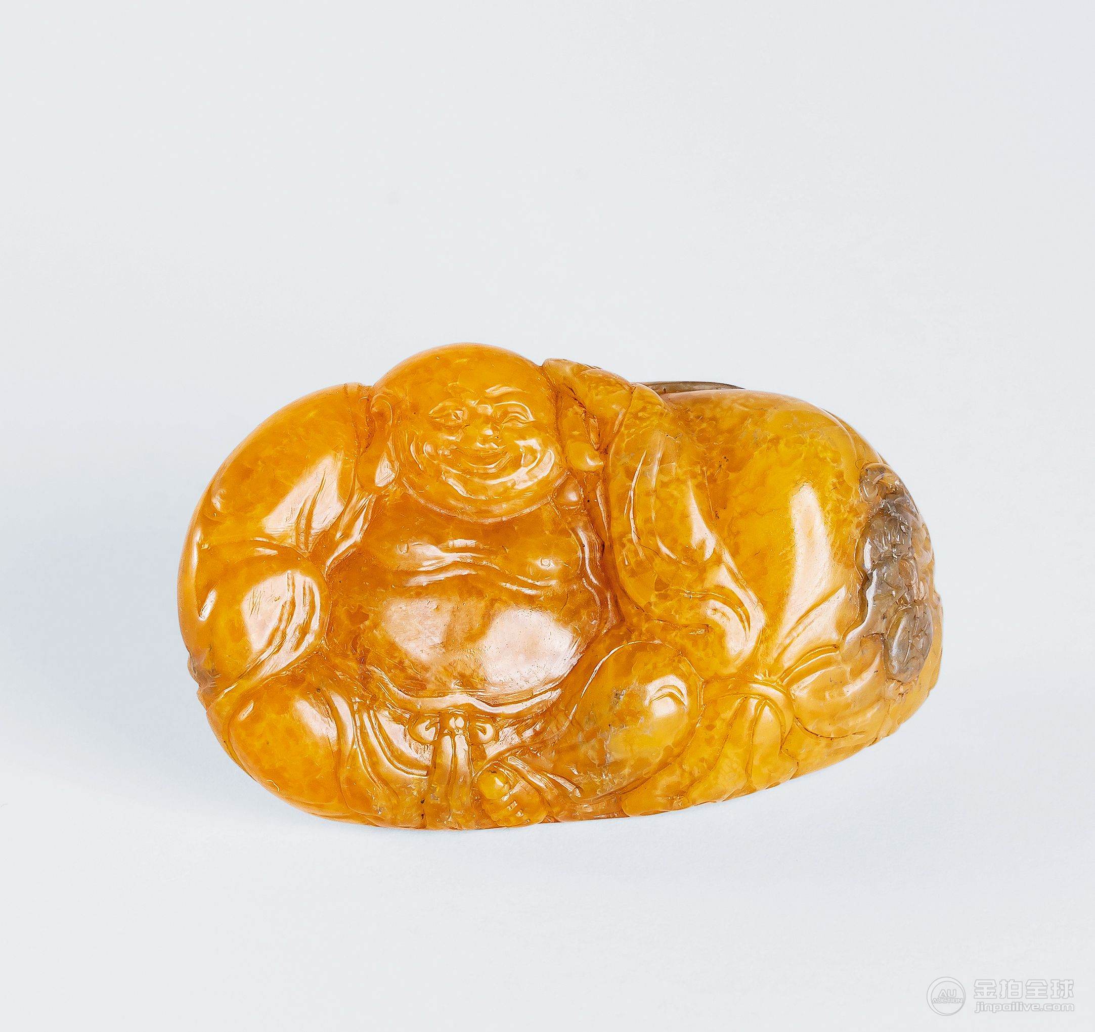 清 田黄弥勒佛像 图片1
