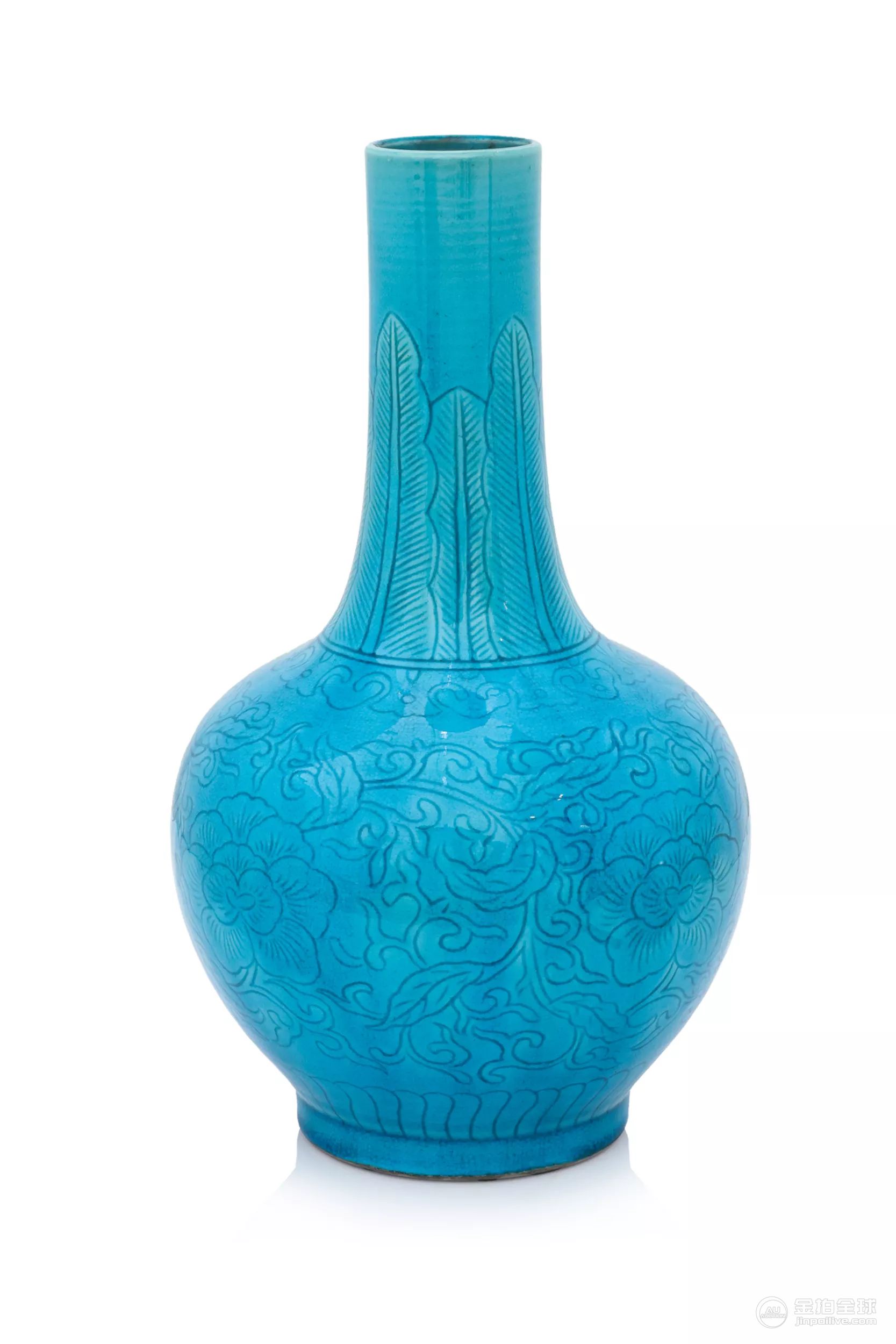 A TURQUOISE GLAZED BOTTLE VASE 图片2