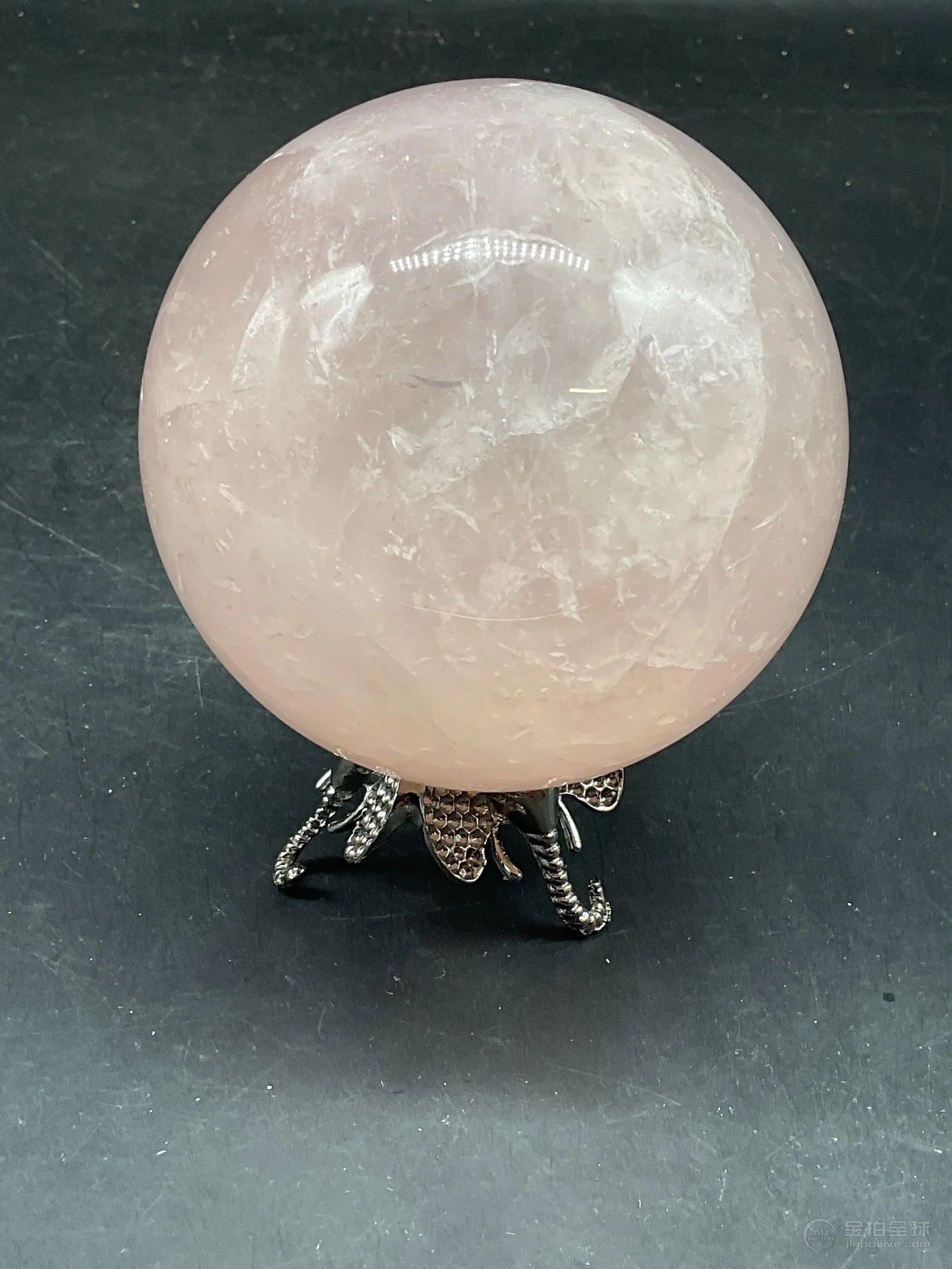 Rose Quartz Semiprecious Sphere with Stand 图片5
