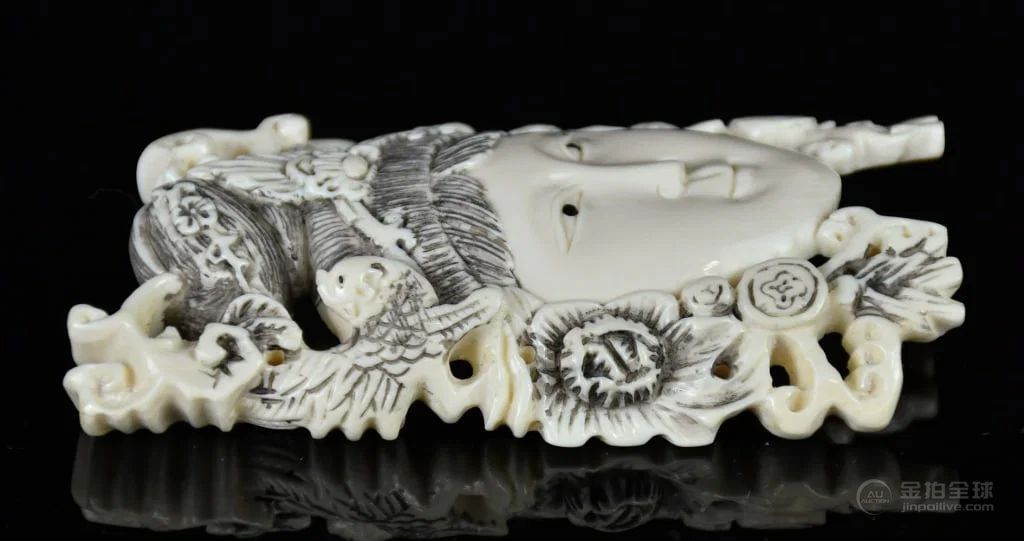 Group of 3Pcs Bone Carved Objects 图片9