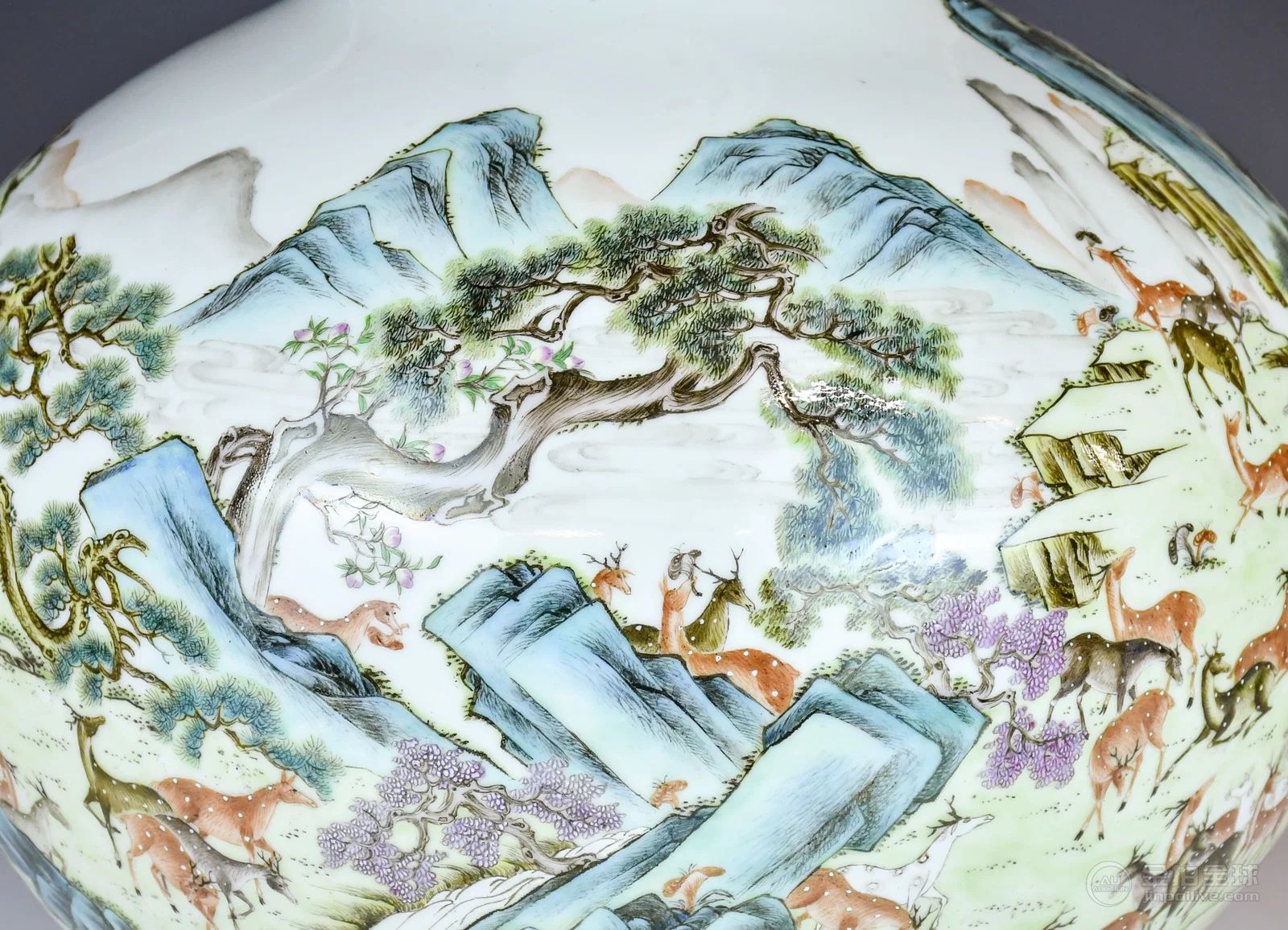 A Famille Rose Tianqiu Vase Qianlong Mk Qing (Drilled) 图片6