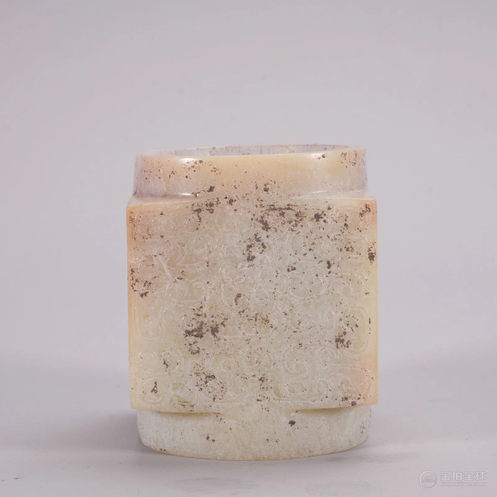 A CHINESE ARCHAIC JADE CONG TUBE 图片4