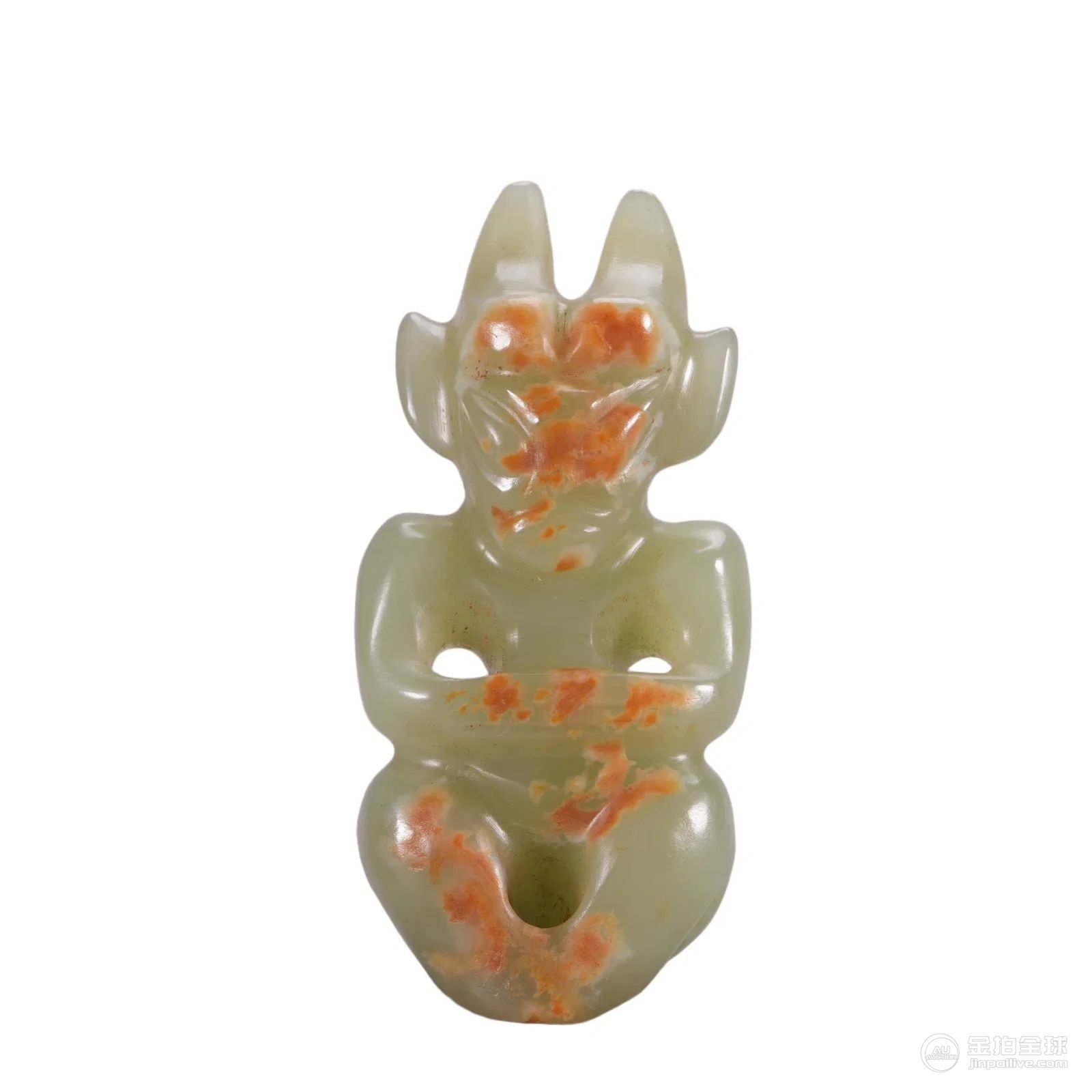 A CHINESE JADE SUN GOD PENDANT 图片8
