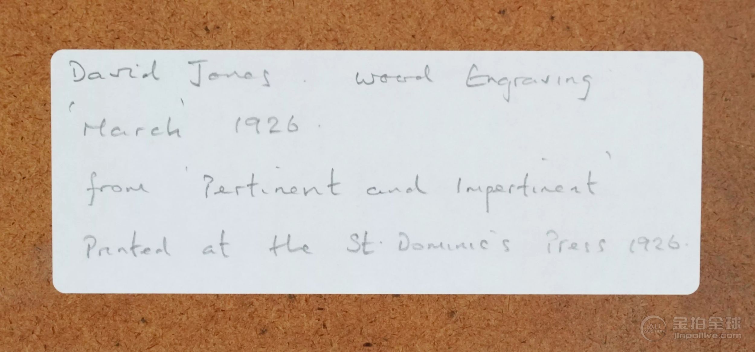 David Jones - March, early 20th century wood engraving printed at the St. Dominic's Press from the 图片4