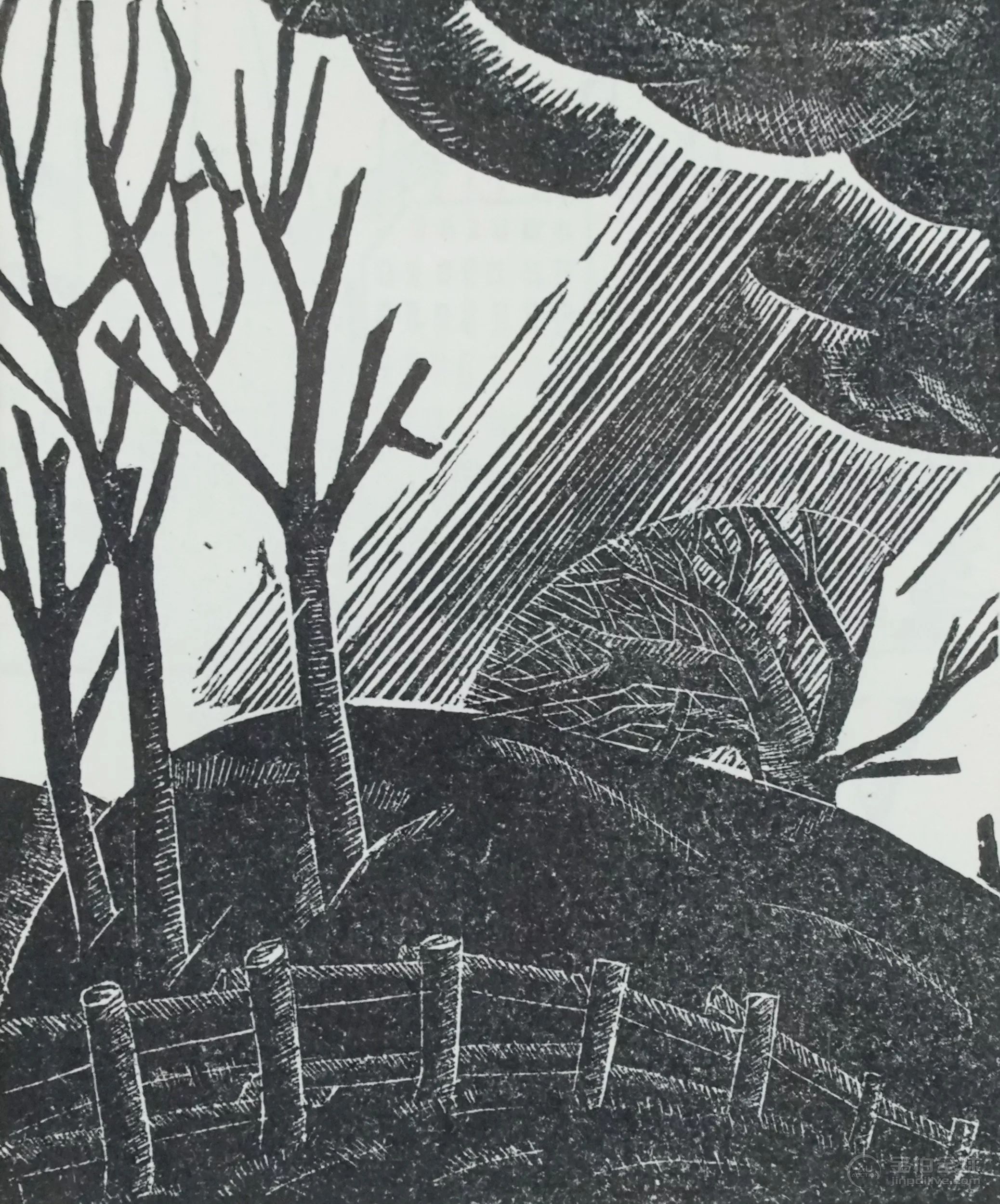 David Jones - March, early 20th century wood engraving printed at the St. Dominic's Press from the 图片1