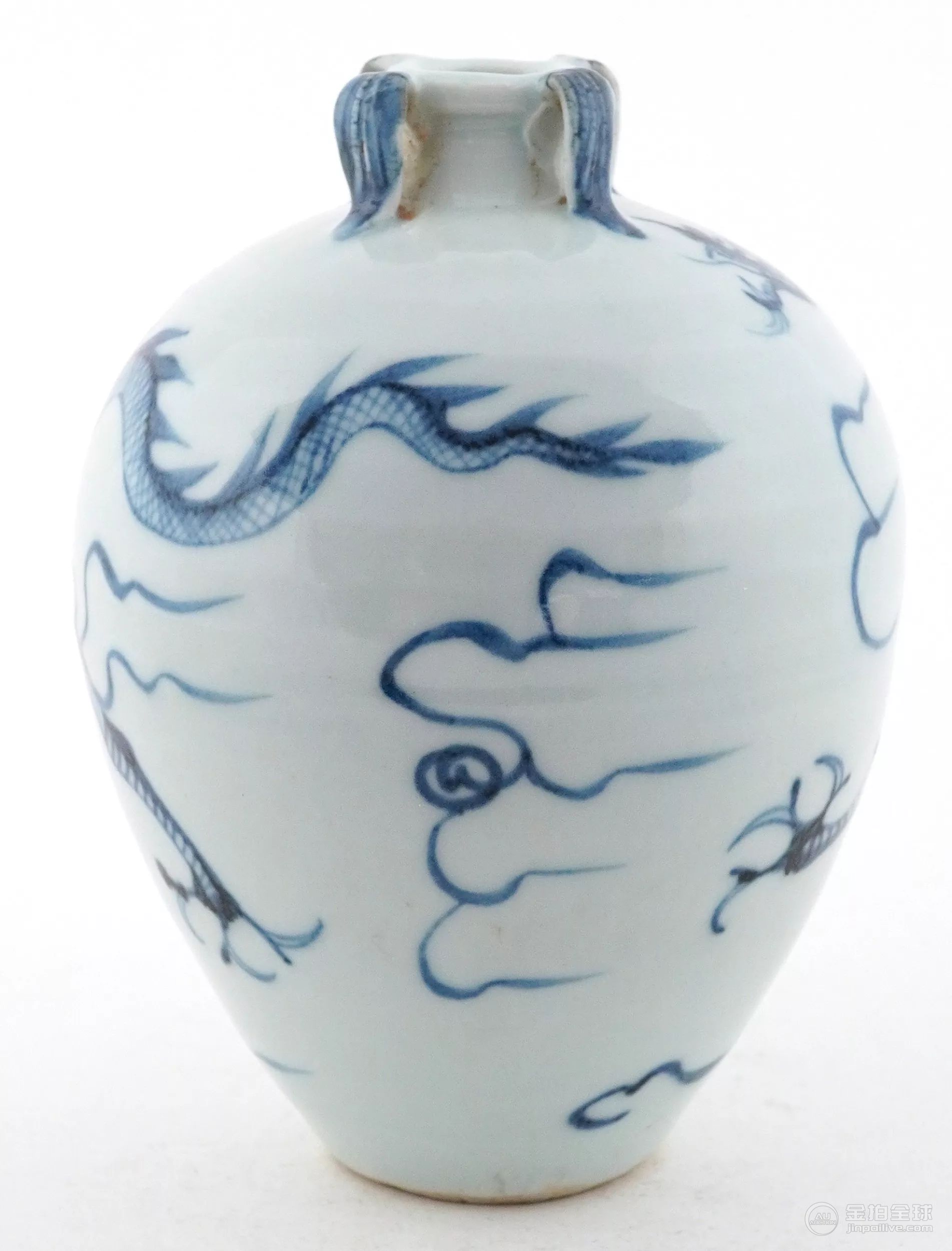 Chinese porcelain vase hand painted with a dragon, 14cm high. 图片4