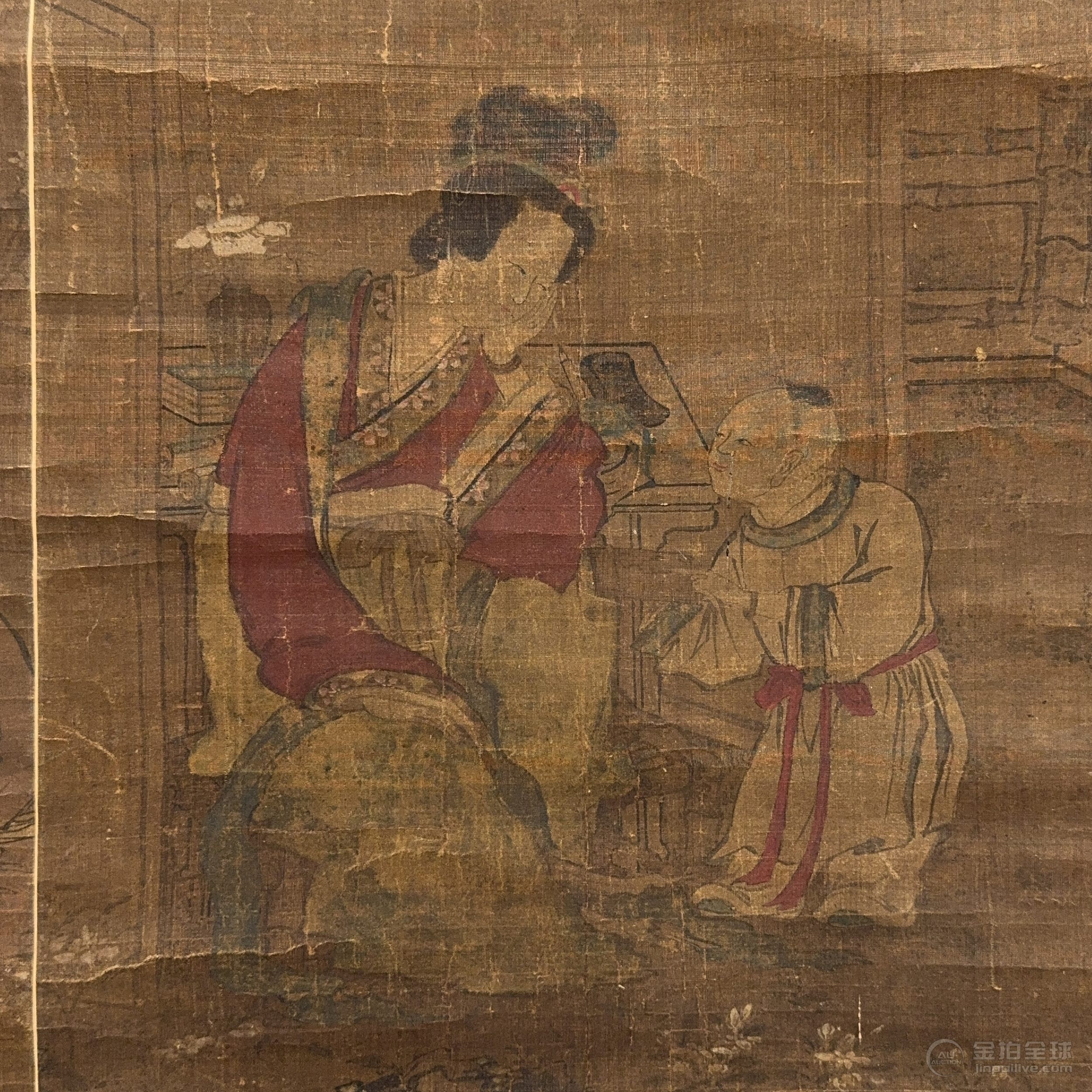 古画 人物図 交貼軸 图片2