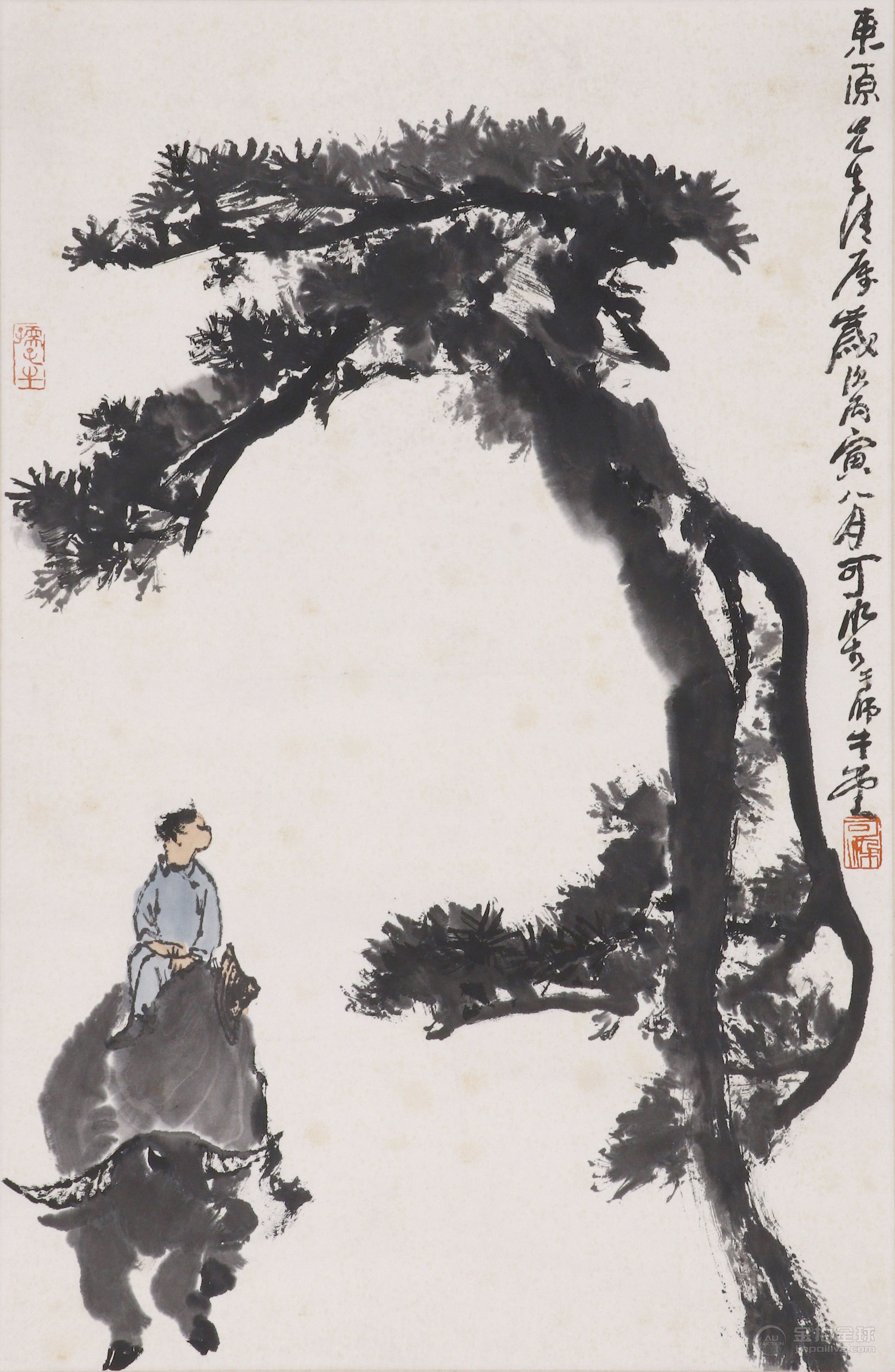 李可染 松蔭牧牛 图片1
