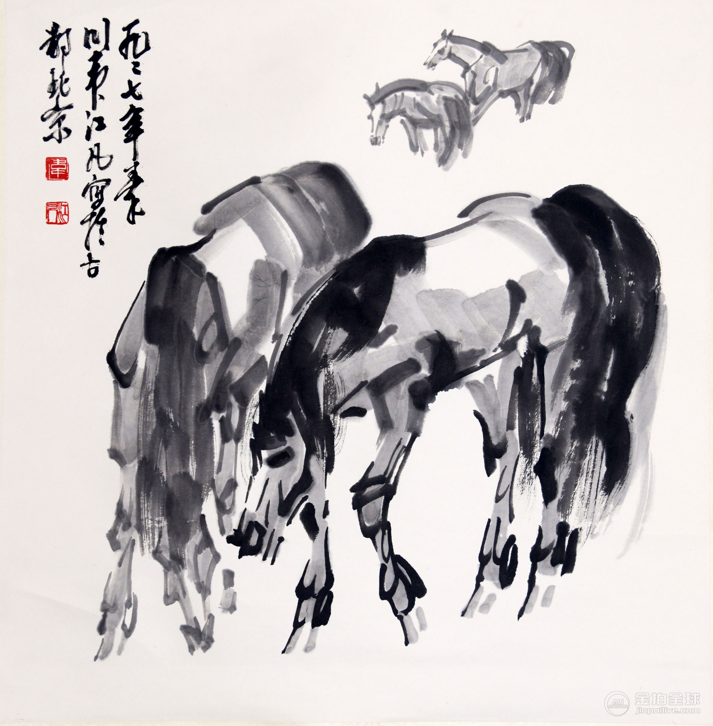 韦江凡 四骏图 图片1