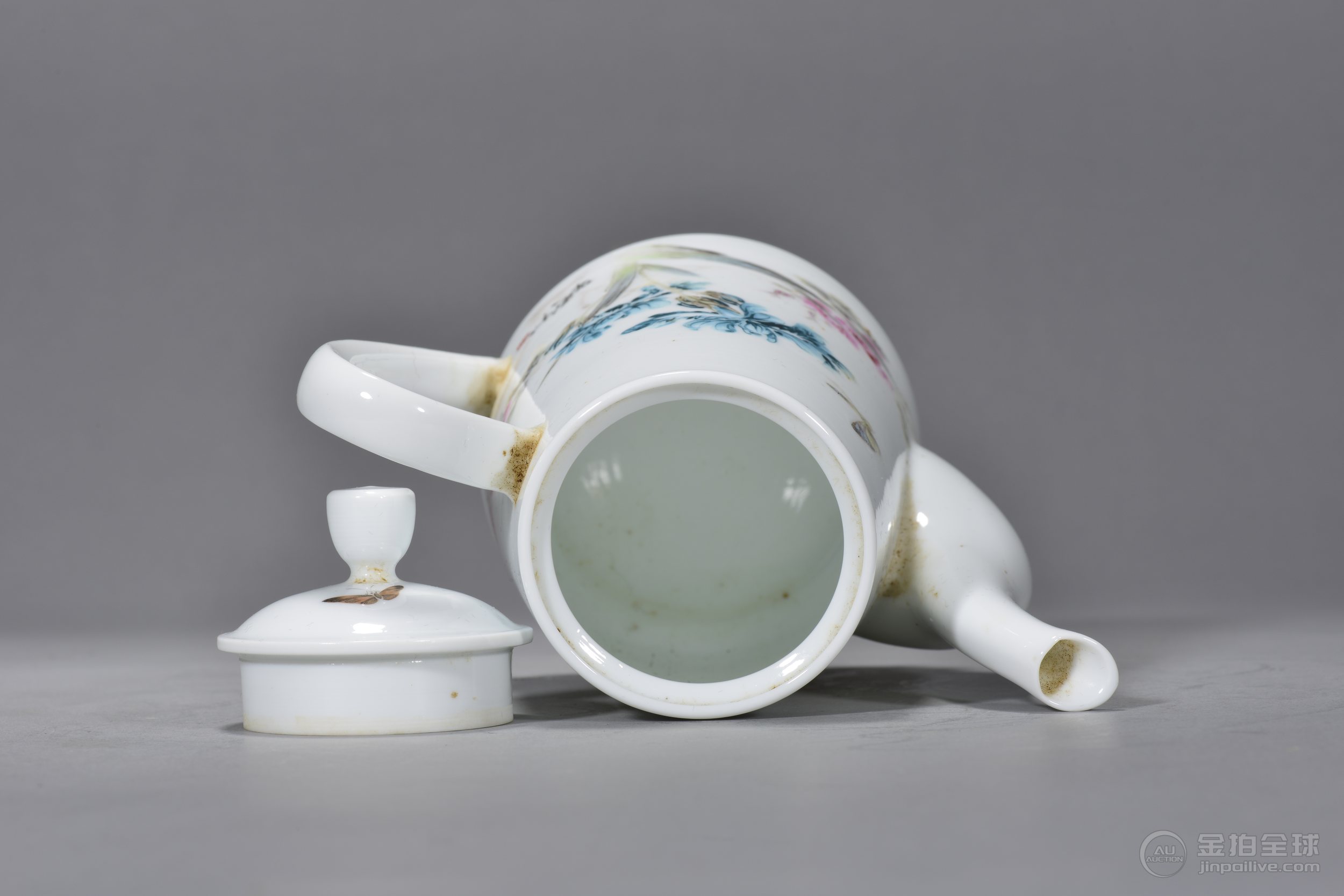 近现代王恩怀粉彩茶壶 图片6