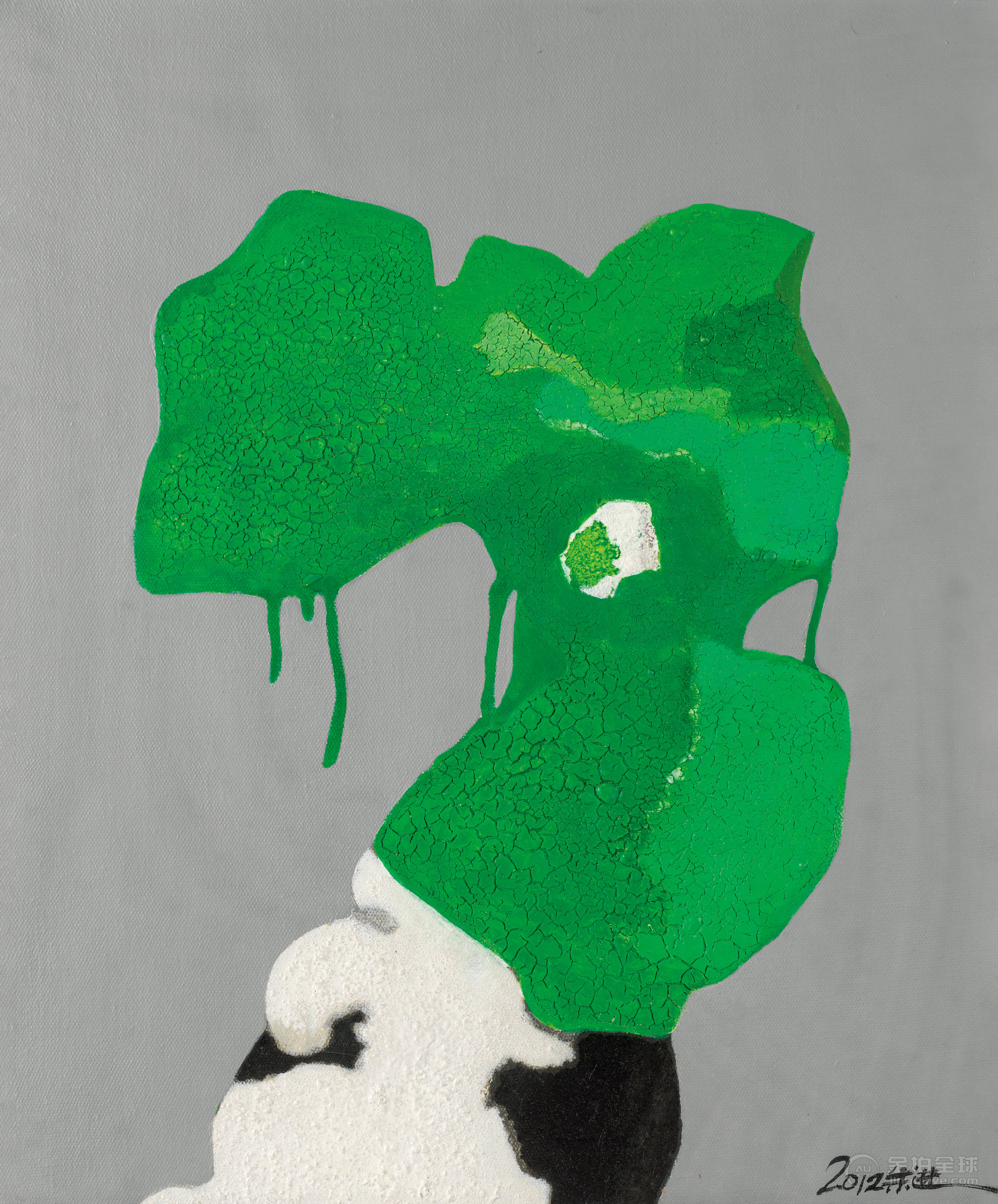 朱进（B.1959）2012年作 布面油画太湖石 图片1